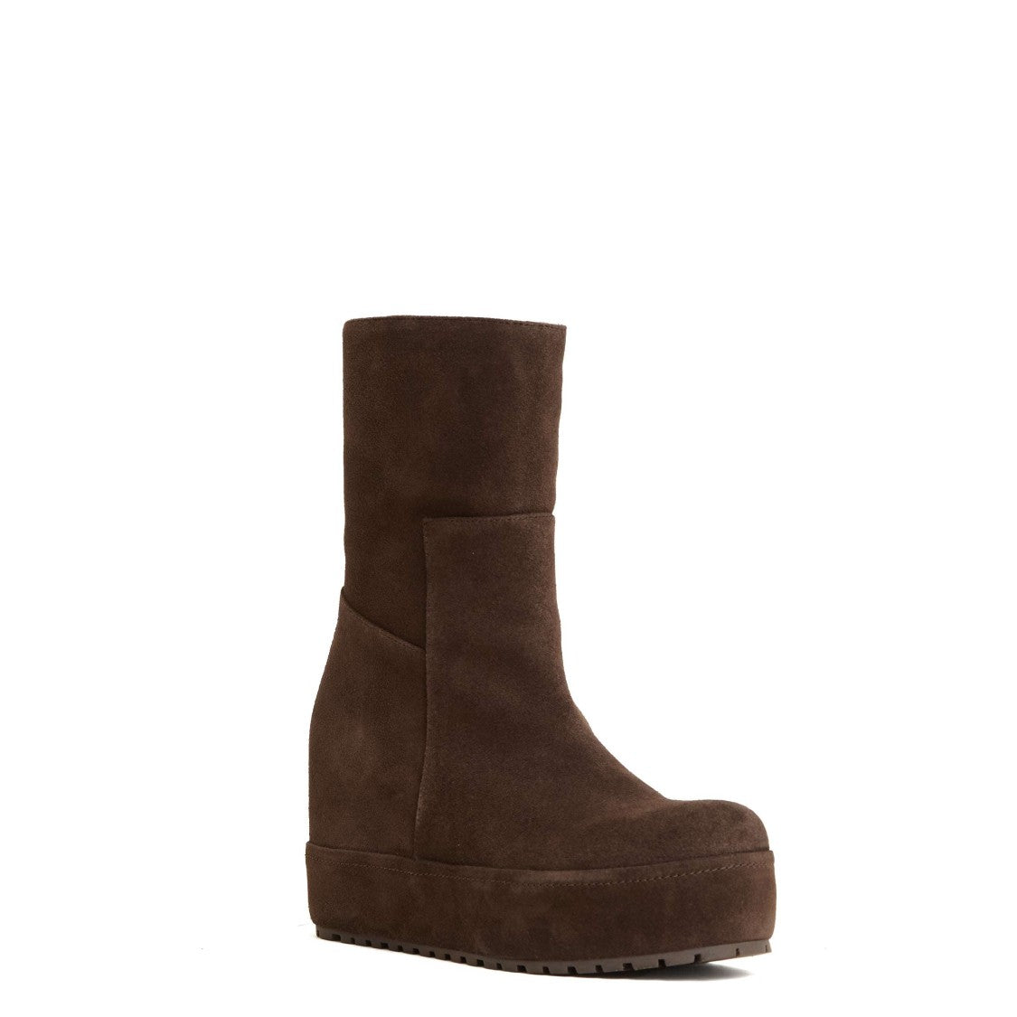 Paloma Barceló Wedge Ankle Boots In Brown Suede