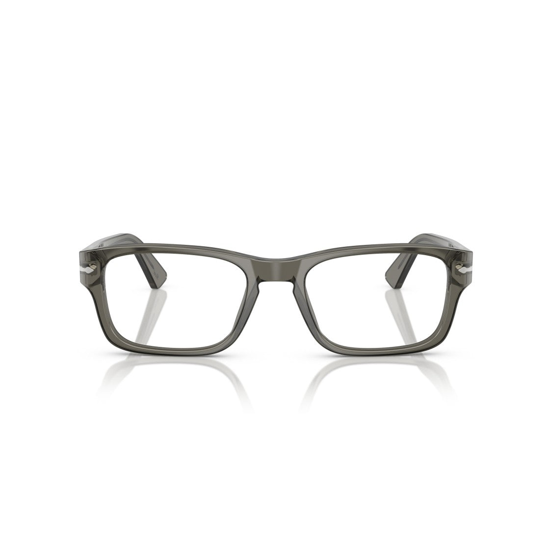 Persol 0Po3364v Translucent Grey Acetate Rectangular Eyeglasses