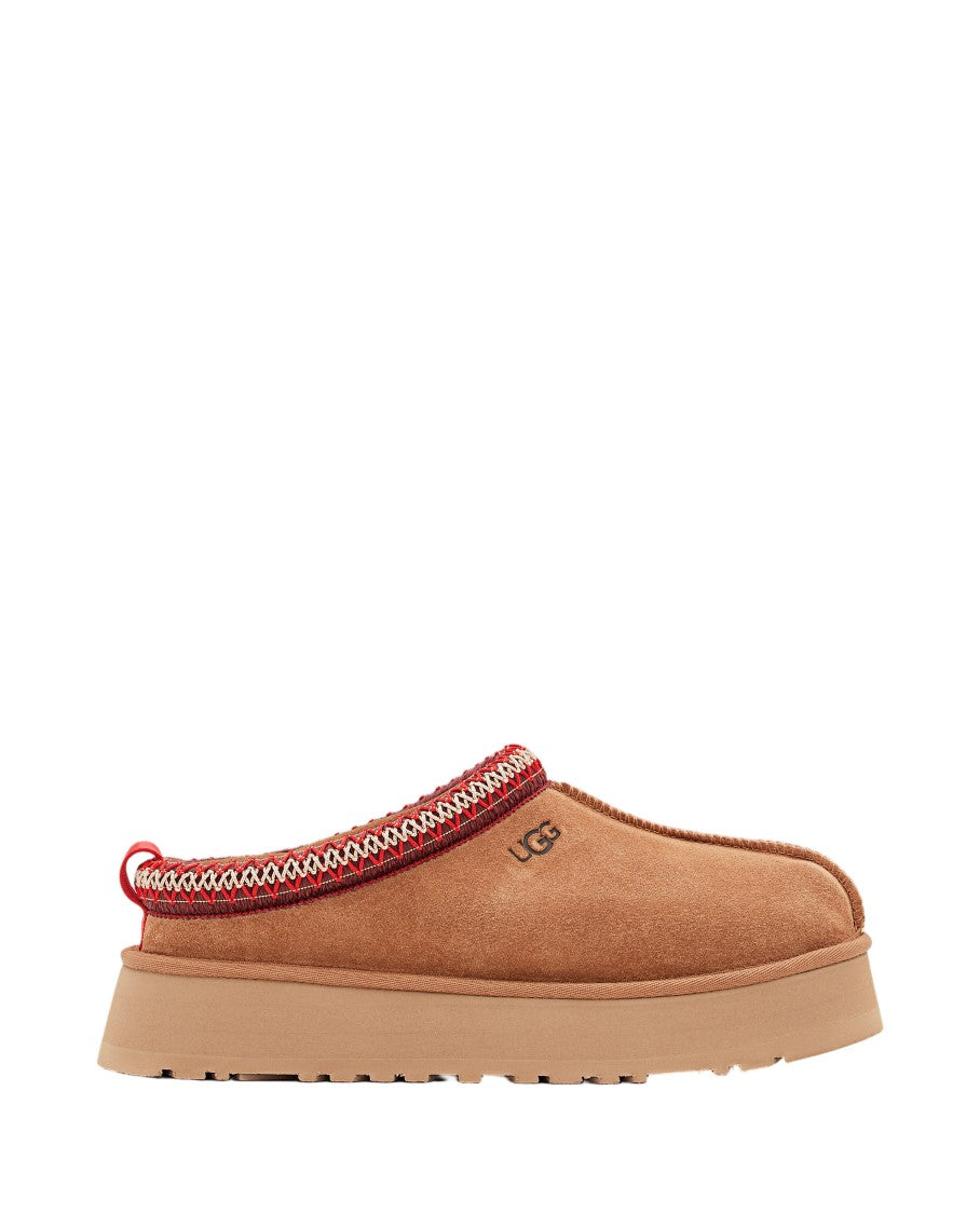 Ugg Camel Tazz Ii Suede Platform Slippers
