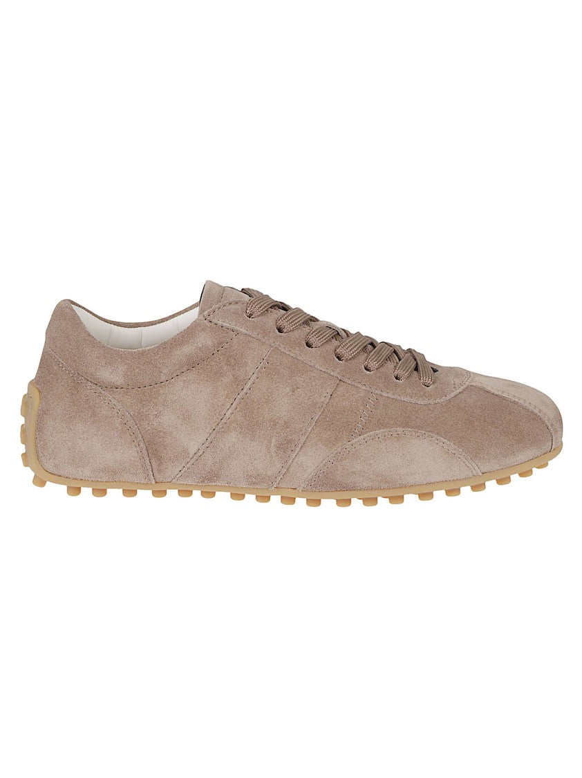 Tod's Suede Low-Profile Sneakers With Tonal Stitching