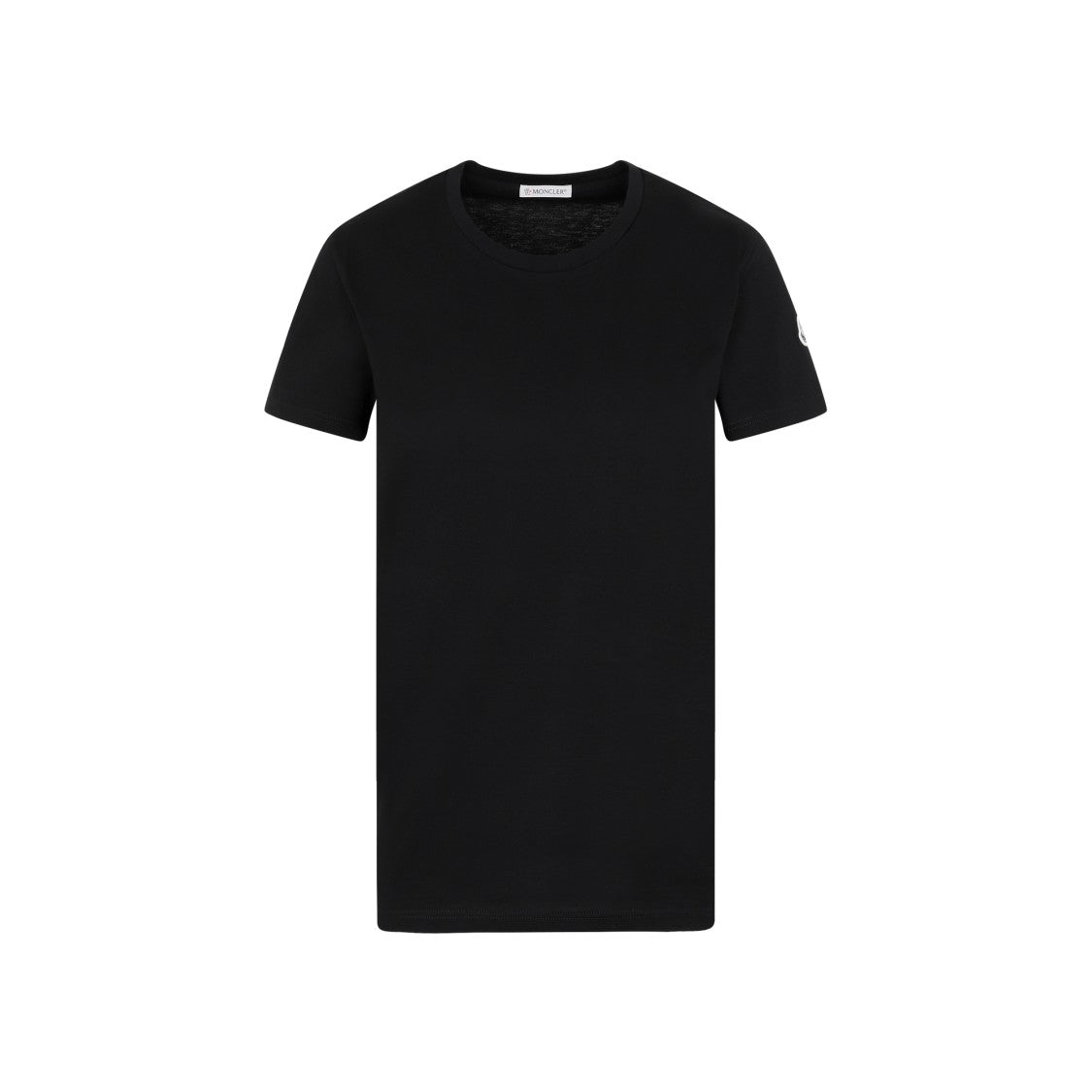 Moncler Black Cotton T-Shirt With Logo