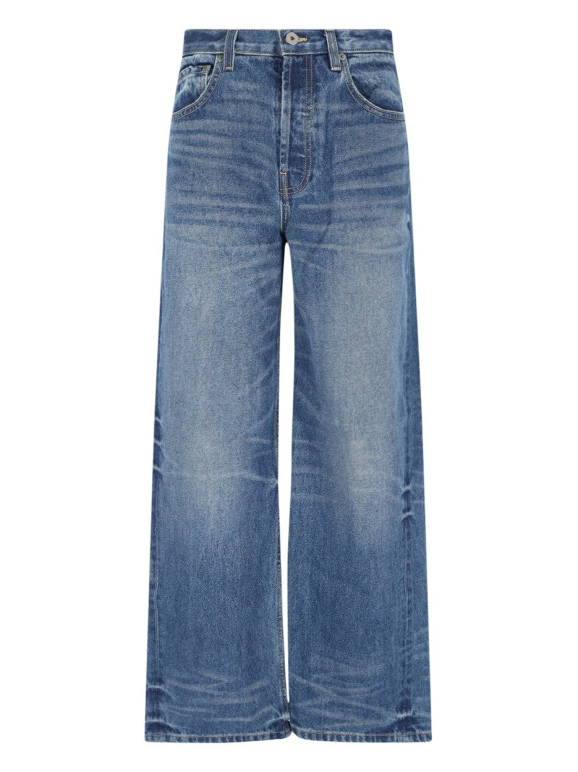 Interior High-Waisted Wide-Leg Jeans