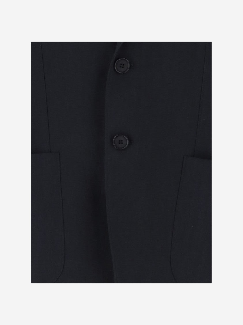 Giorgio Armani Single-Breasted Linen Blazer