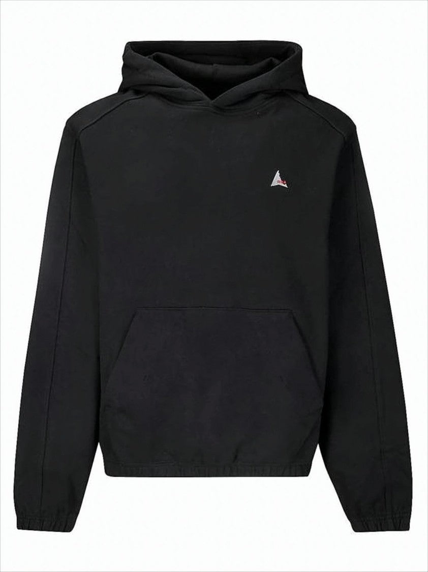 Roa Cropped Black Hoodie With Relaxed Fit