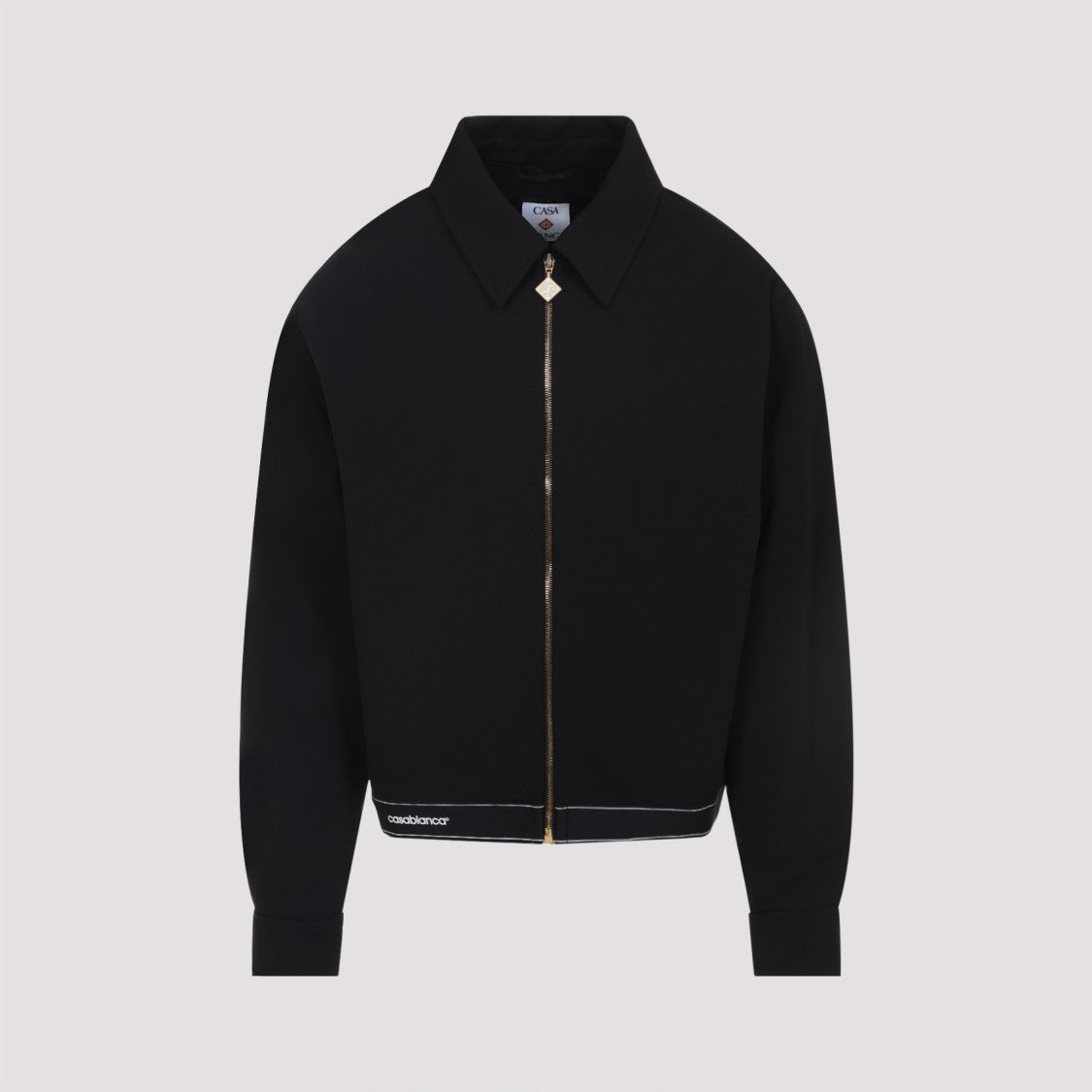 Casablanca Cropped Wool Jacket With Classic Collar