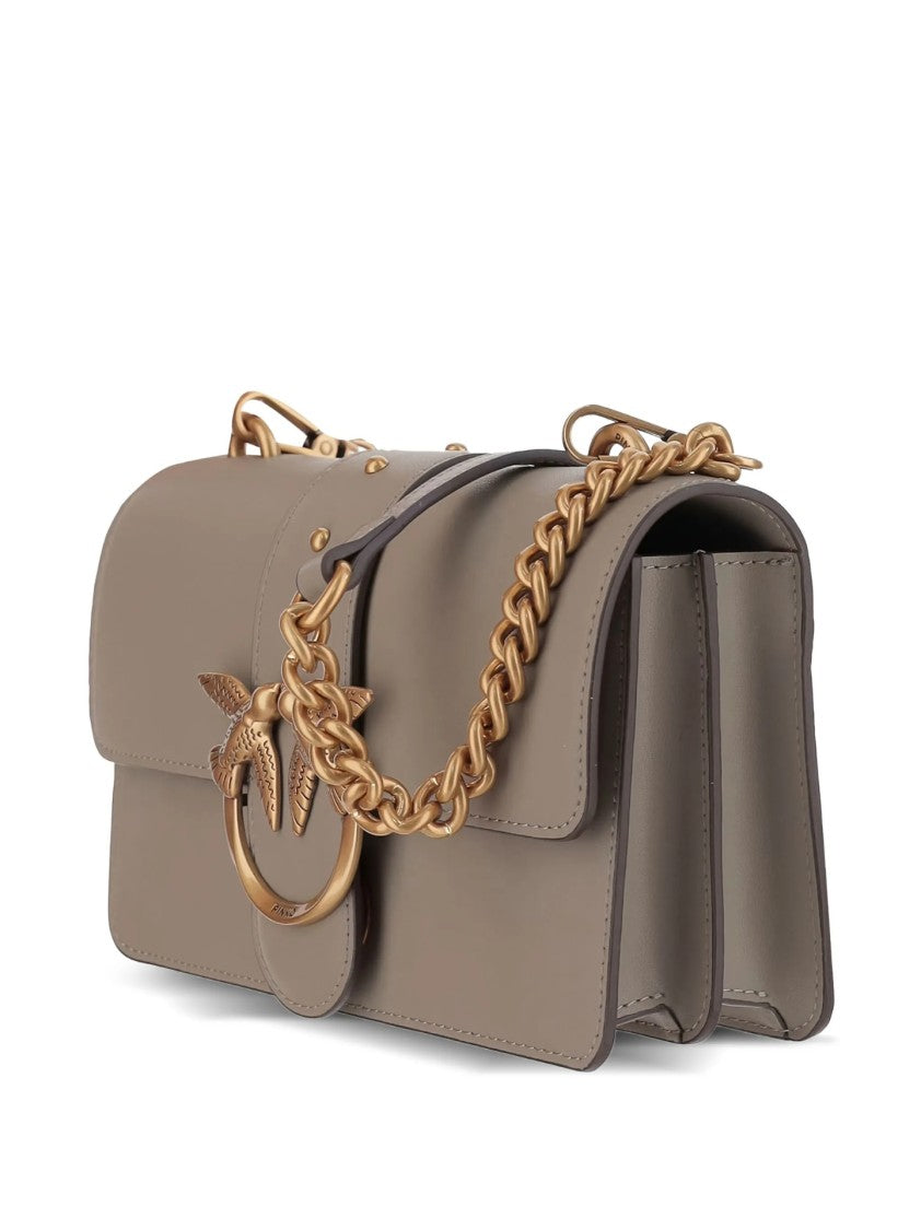 Pinko Structured Shoulder Bag With Flap Closure And Emblematic Design
