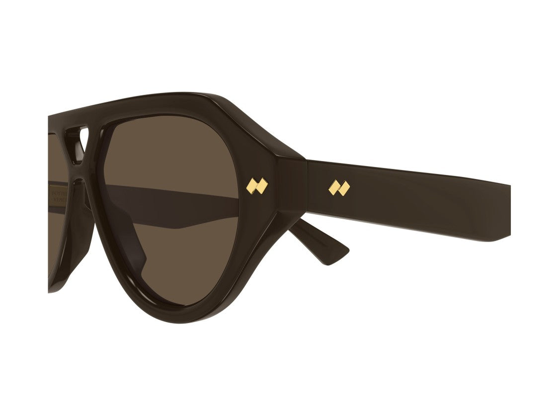 Bottega Veneta Bv1485s Glossy Finish Oversized Geometric Sunglasses