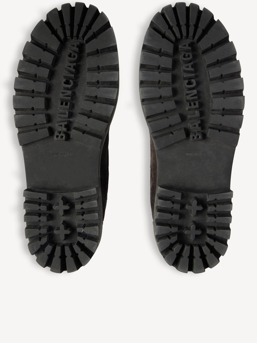 Balenciaga Black Low Combat High-Top Boots