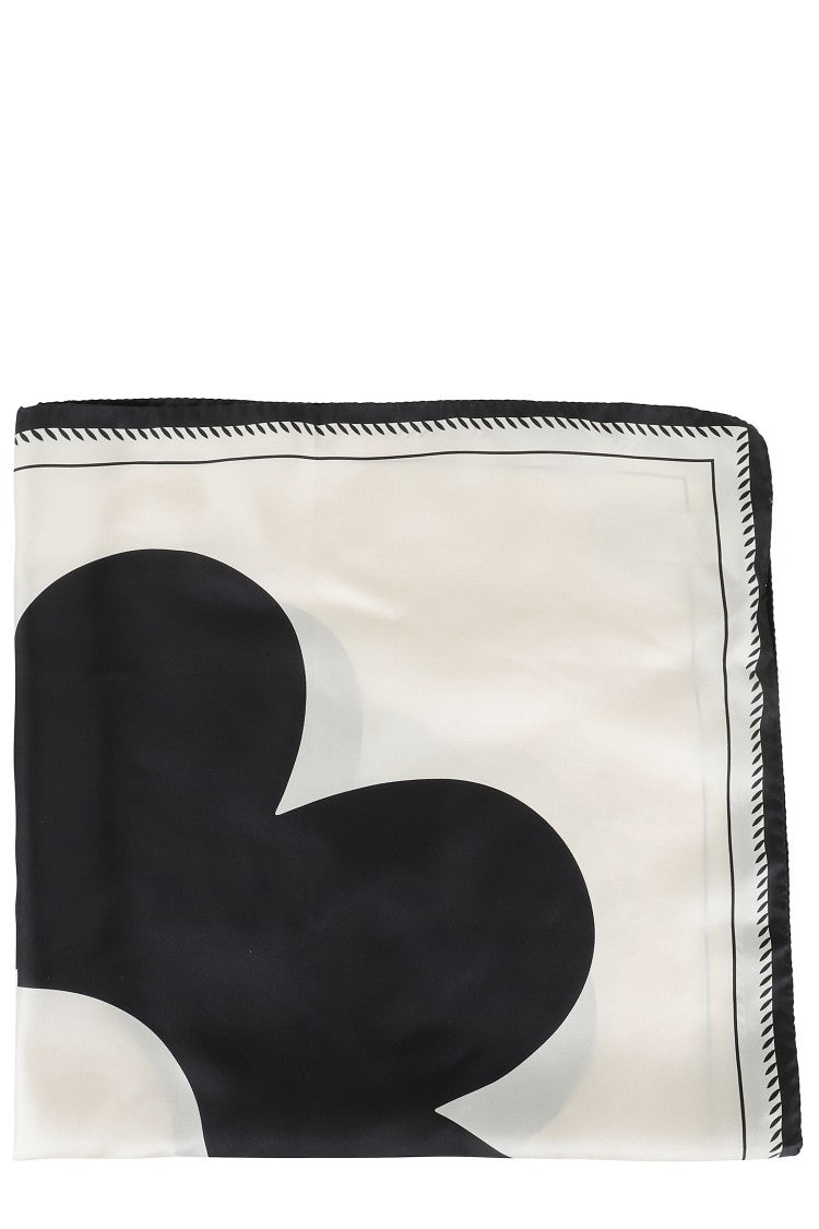 Marni Two-Tone Silk Foulard With Floral Design