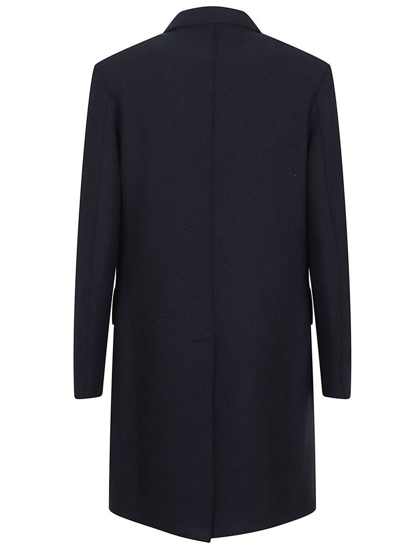 Eleventy Tailored Black Virgin Wool Coat