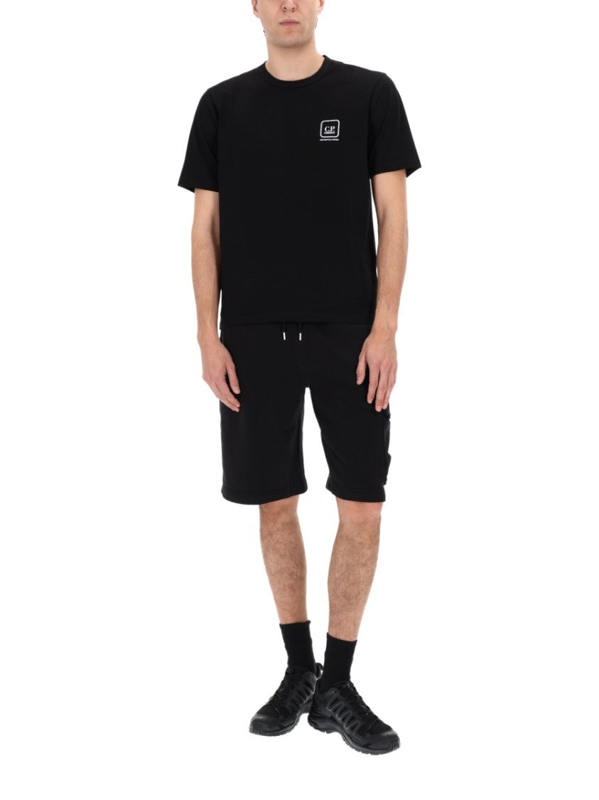 C.P. Company Sweatbermuda Cargo Elastic Drawstring Cotton Shorts