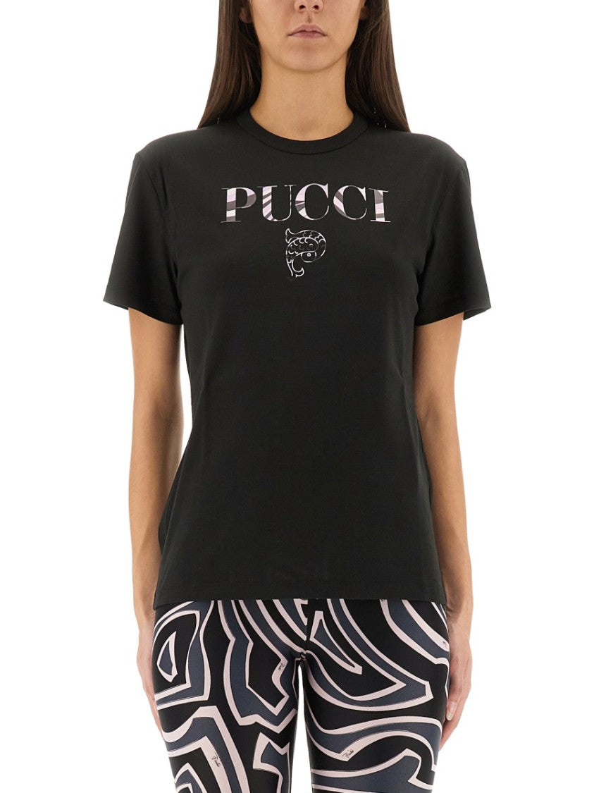 Pucci Fitted Crew Neck T-Shirt