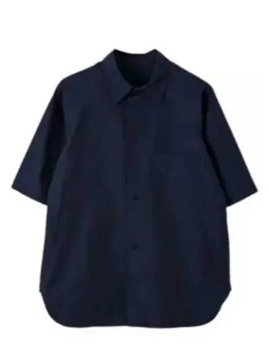 Margaret Howell Classic Collar Blue Polo Shirt With Relaxed Fit