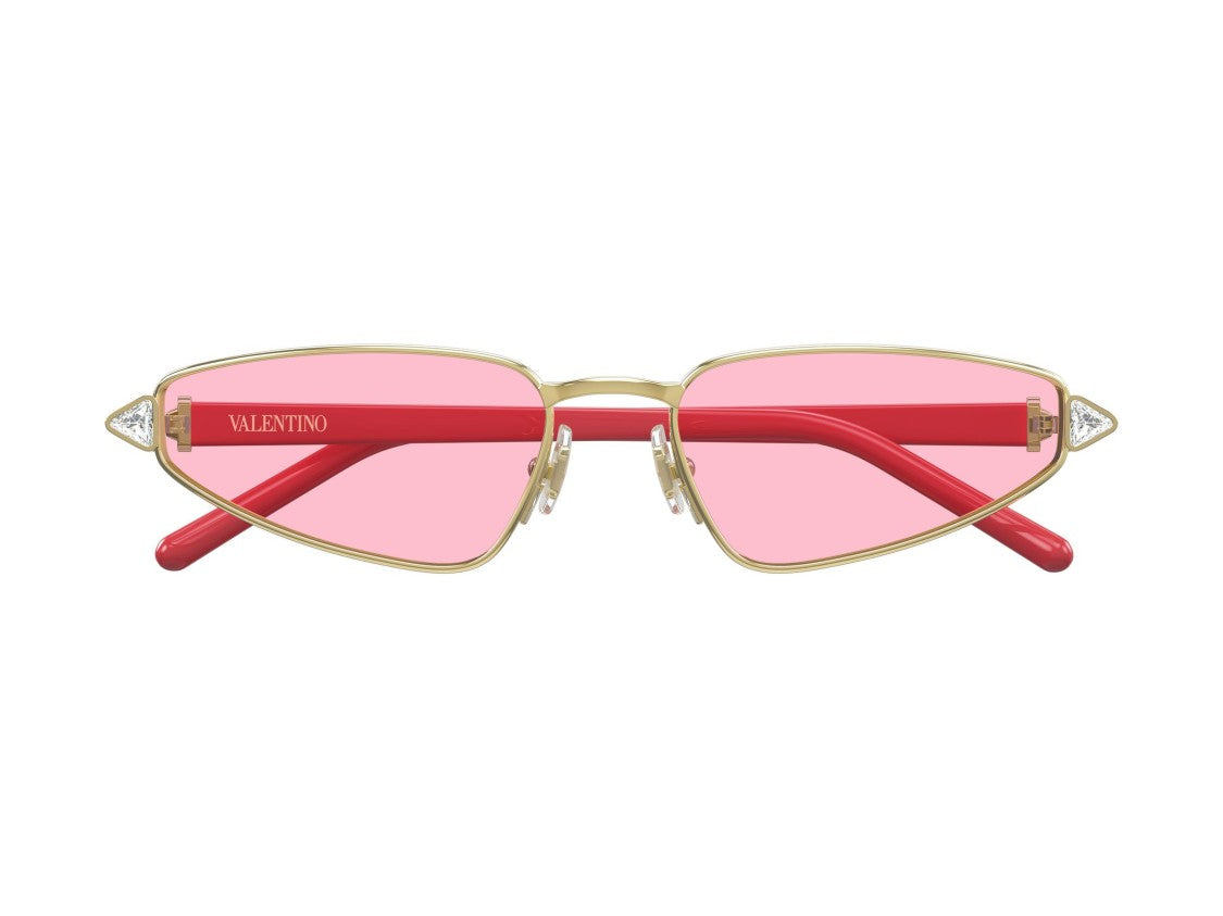 Valentino Gold Vg0035s Crystal Geometric Sunglasses