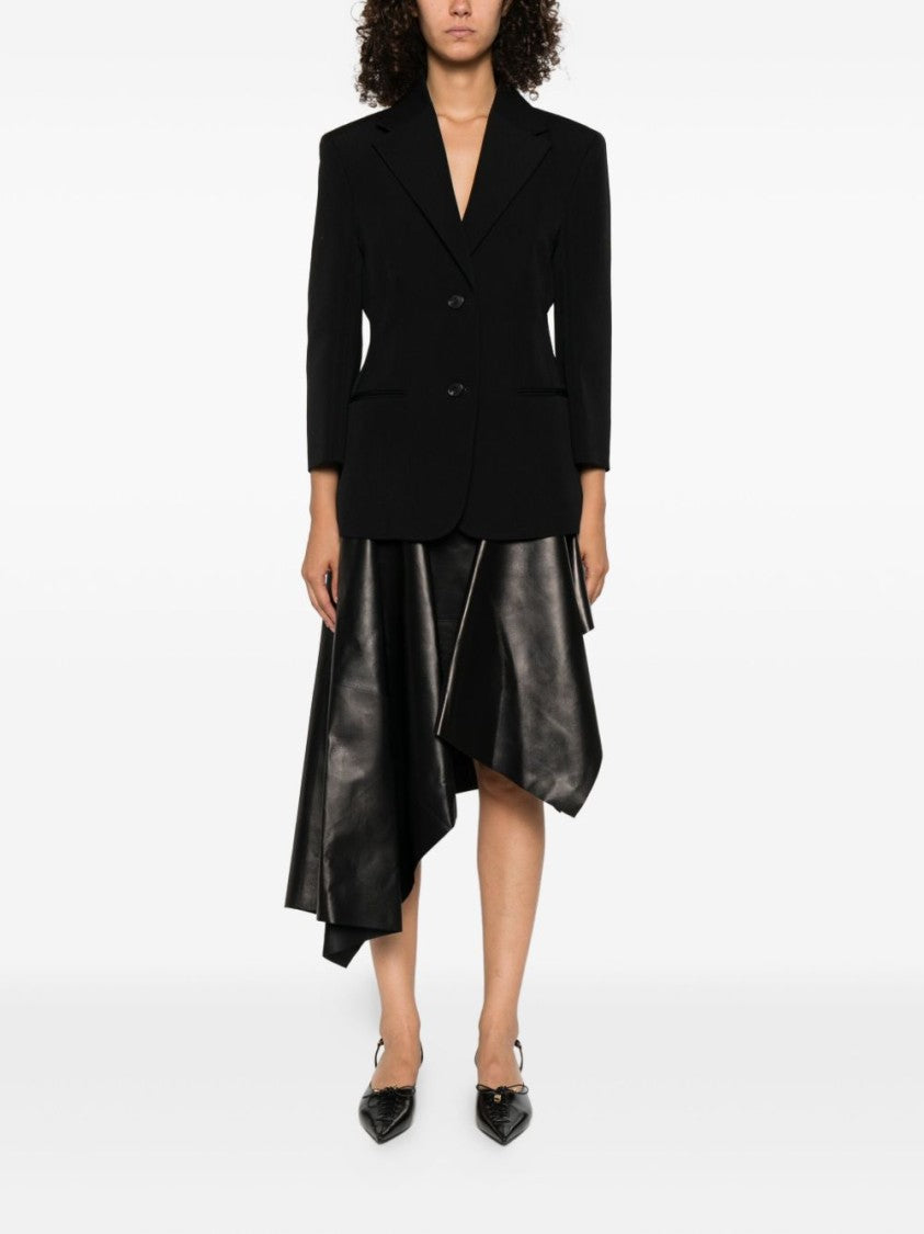 Givenchy Black Notched Lapel Three Button Jacket
