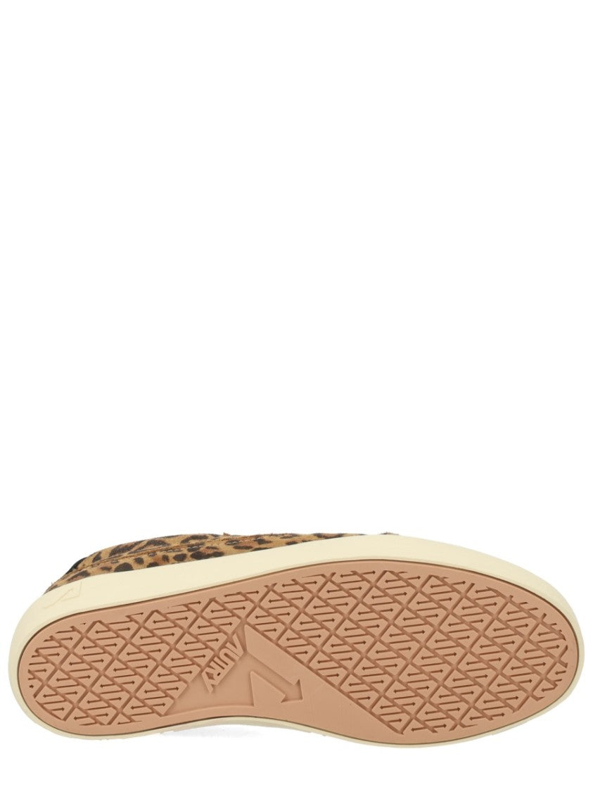 Autry Leopard Print Embossed Branding Sneakers