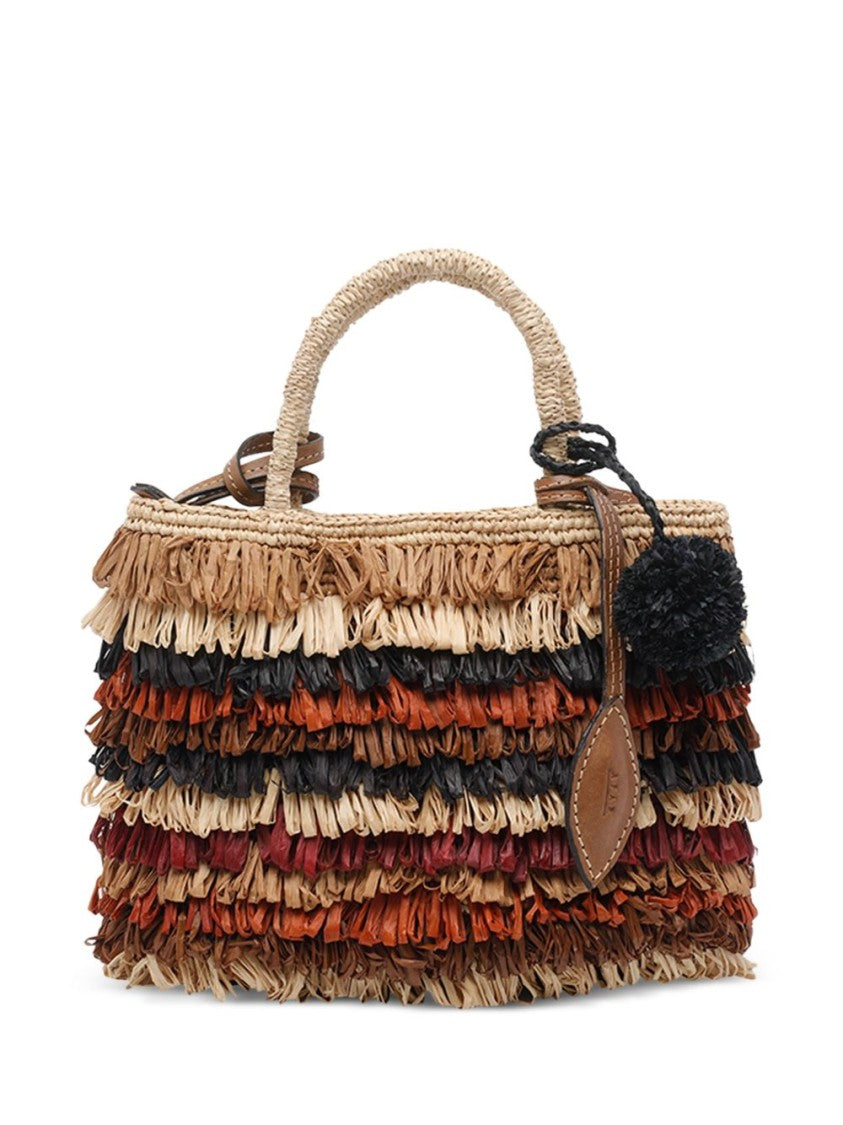 Afar Textured Fringe Handbag With Versatile Design