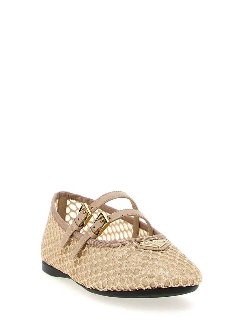 Prada Double Strap Ballet Flats