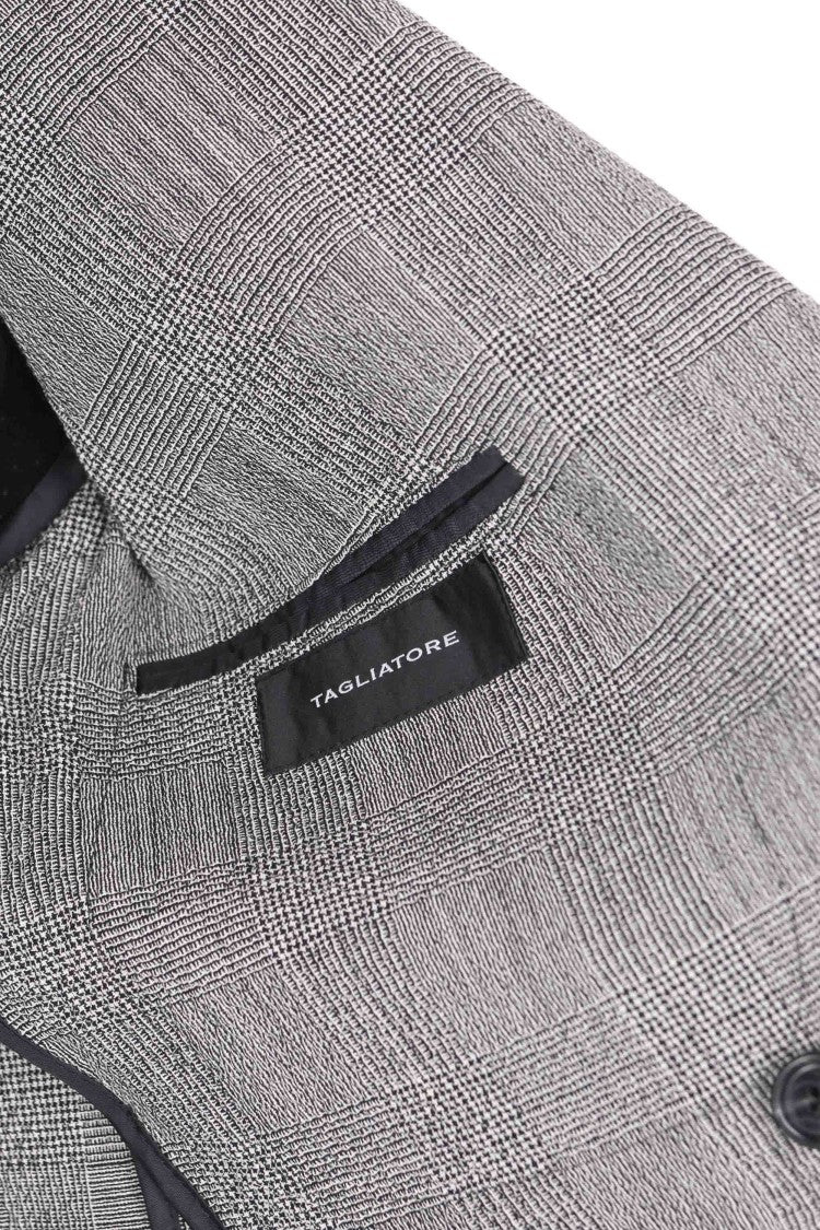 Tagliatore Montecarlo Seersucker Wool Double-Breasted Suit