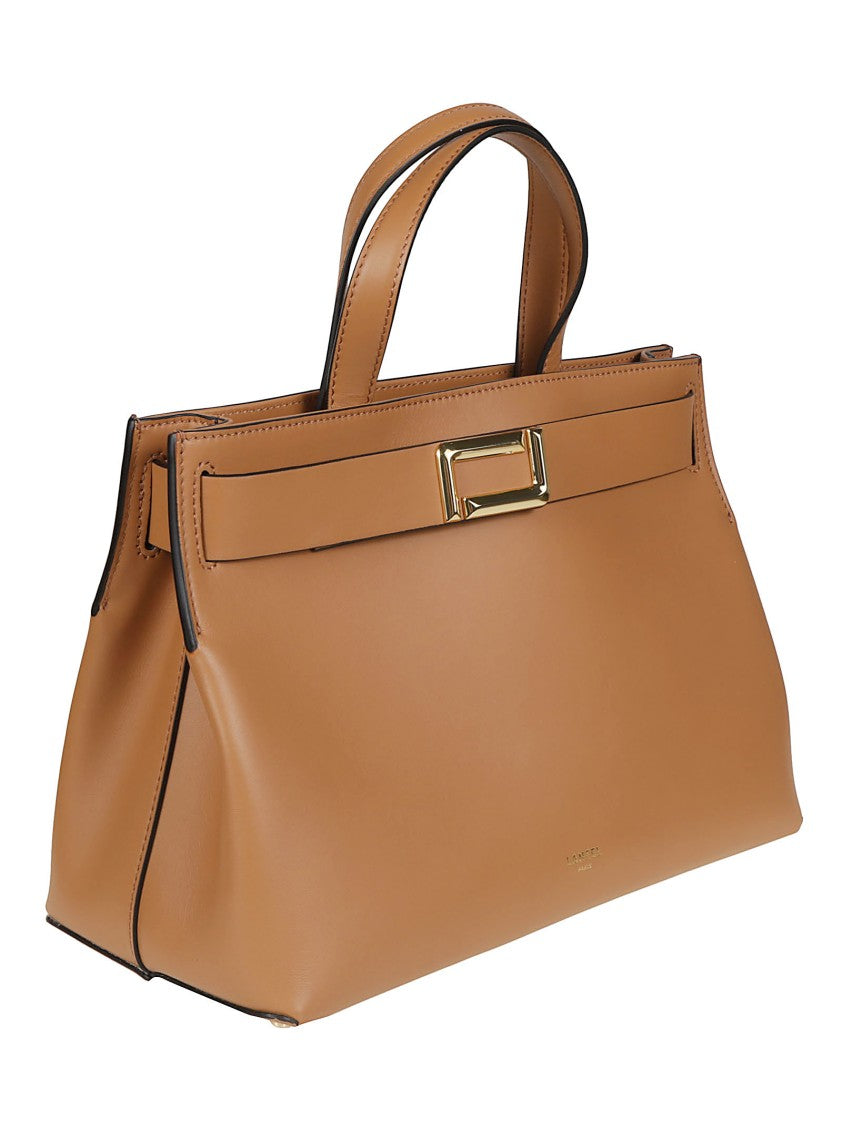Lancel Brown Angele Medium Cow Leather Tote Bag