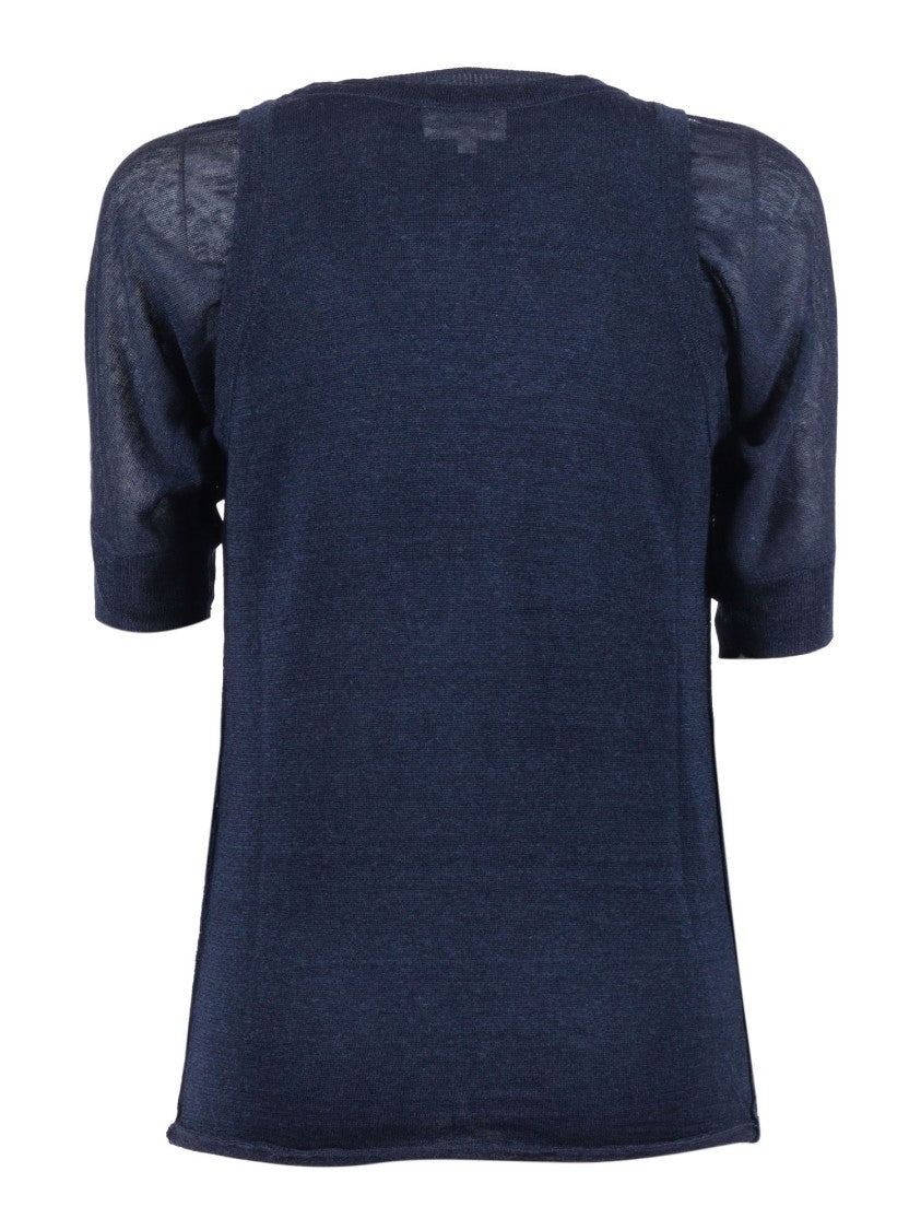P.A.R.O.S.H. Babylon26 Semi Sheer Puffed Blouse