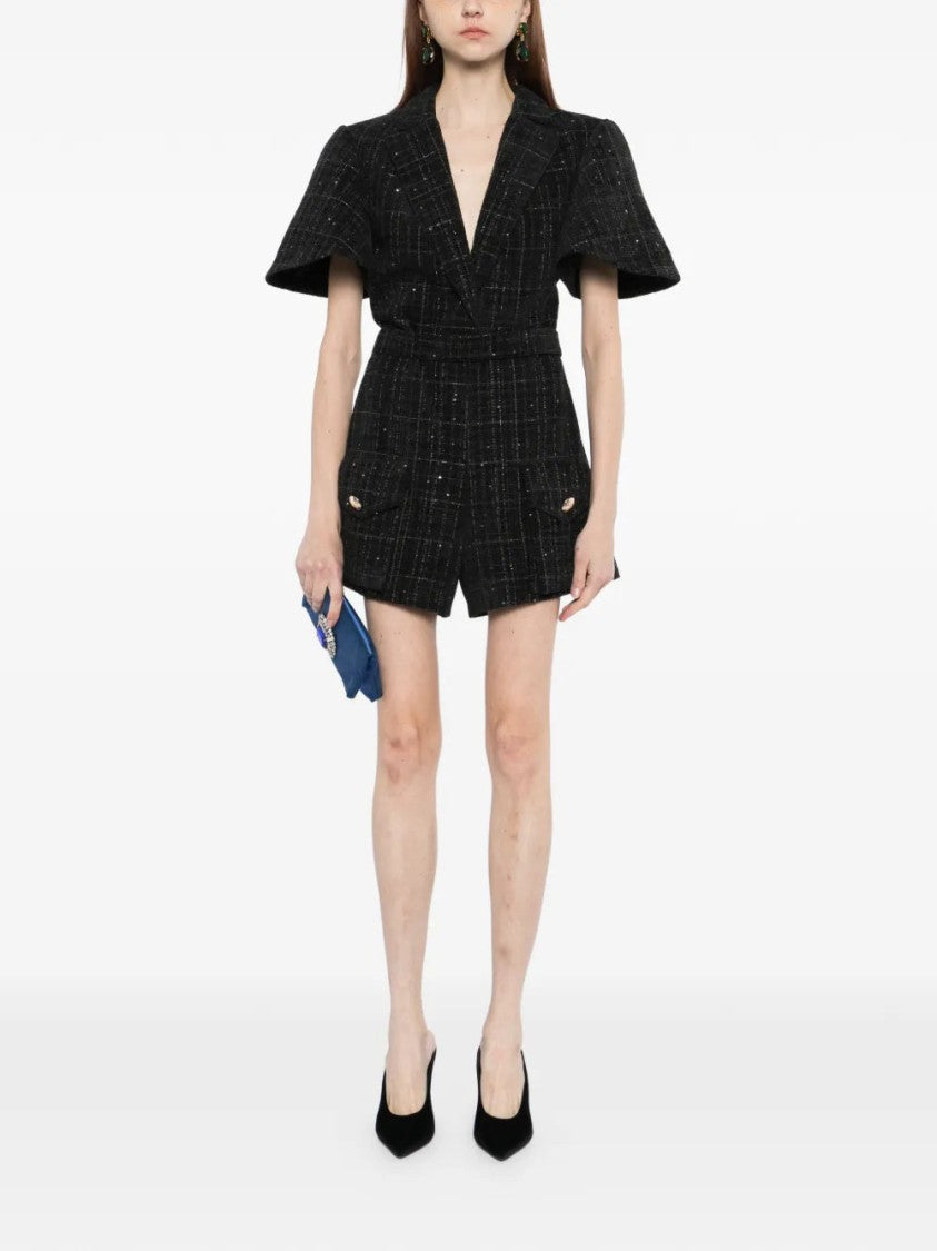 Saiid Kobeisy Tweed Short Jumpsuit