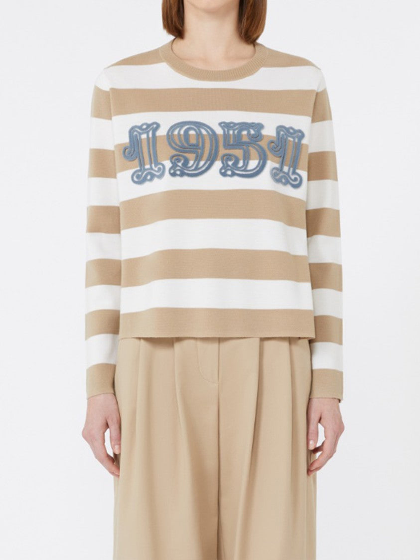 Max Mara Multicolor Viterbo Boxy Striped Wool Sweater