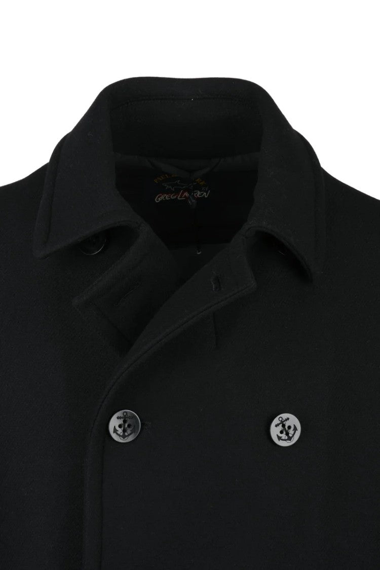 Paul & Shark Pea Coat Wool Cashmere - Black