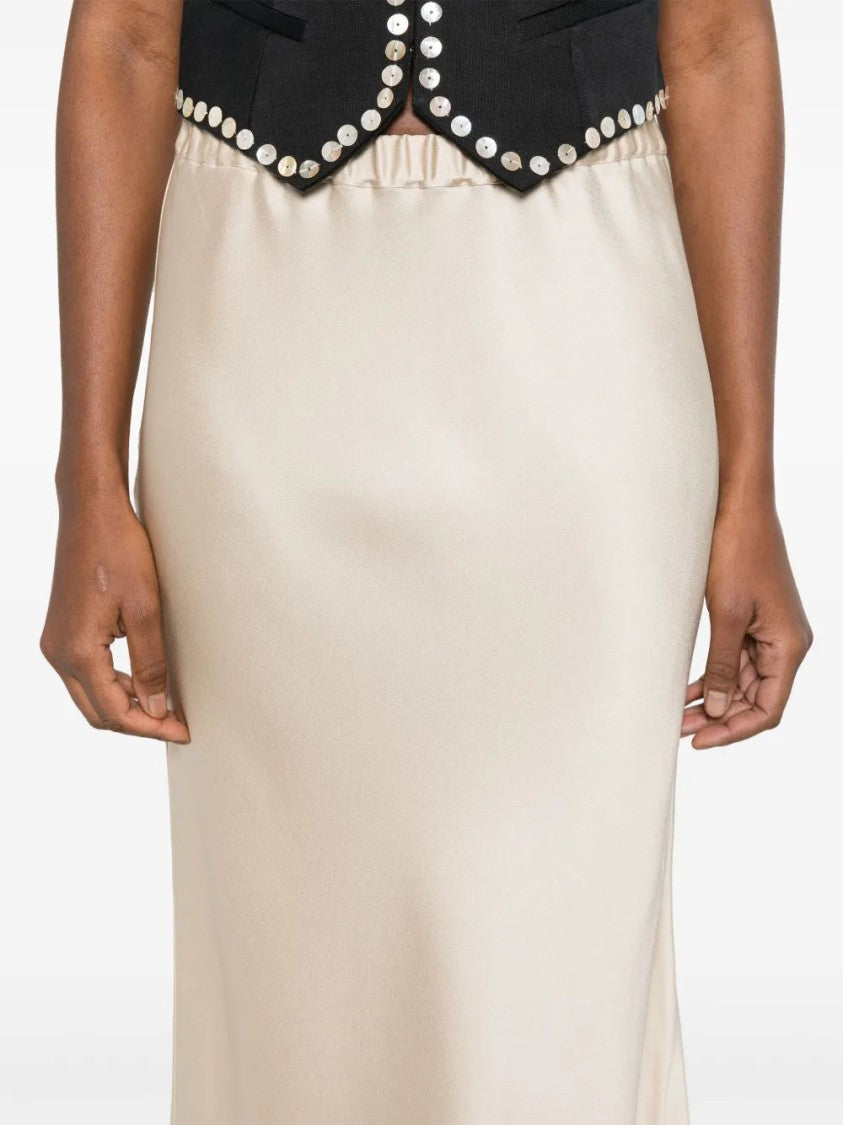 Antonelli Light Beige Orinoco Midi Skirt