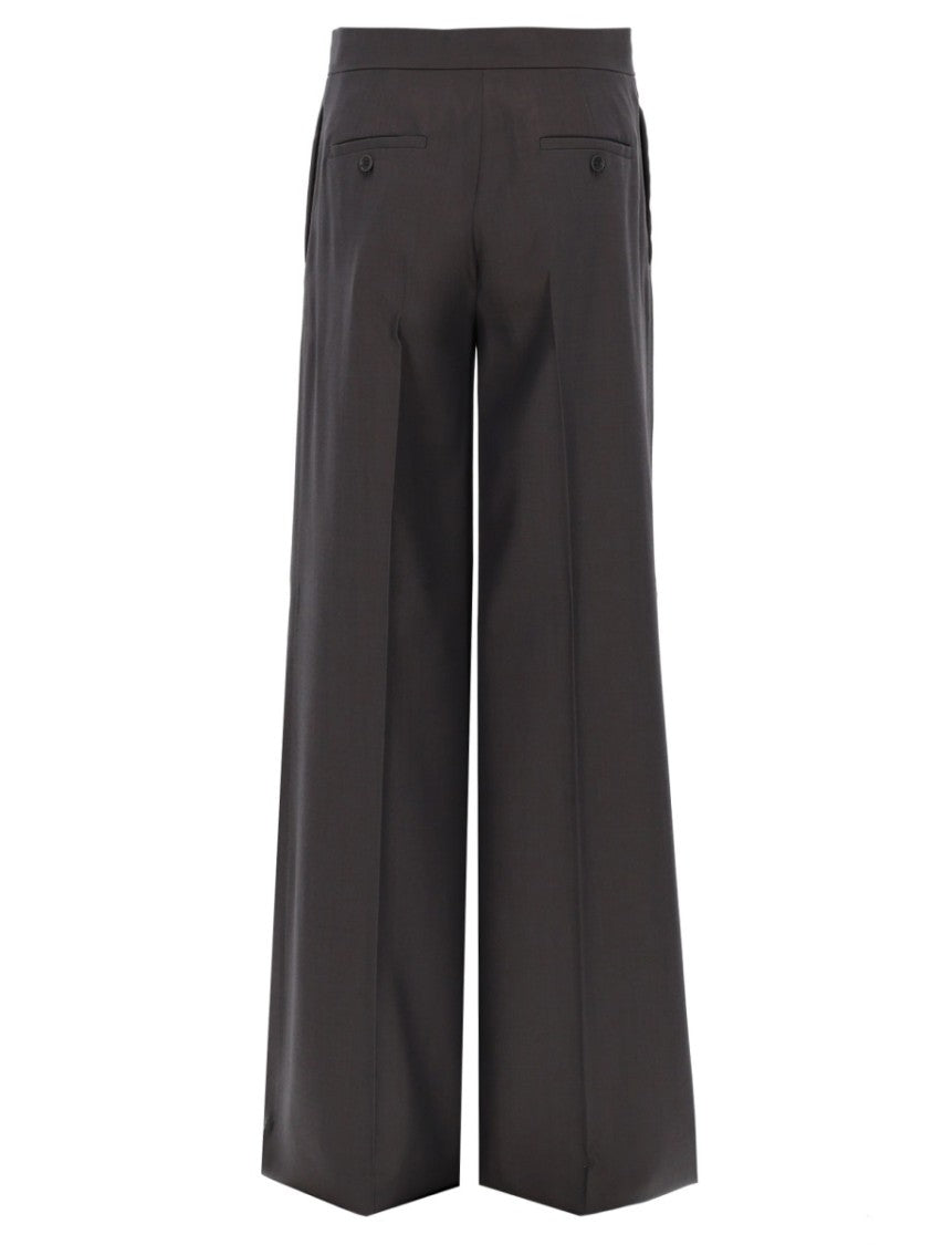 Max Mara Tailored Wide-Leg Virgin Wool Formal Pants