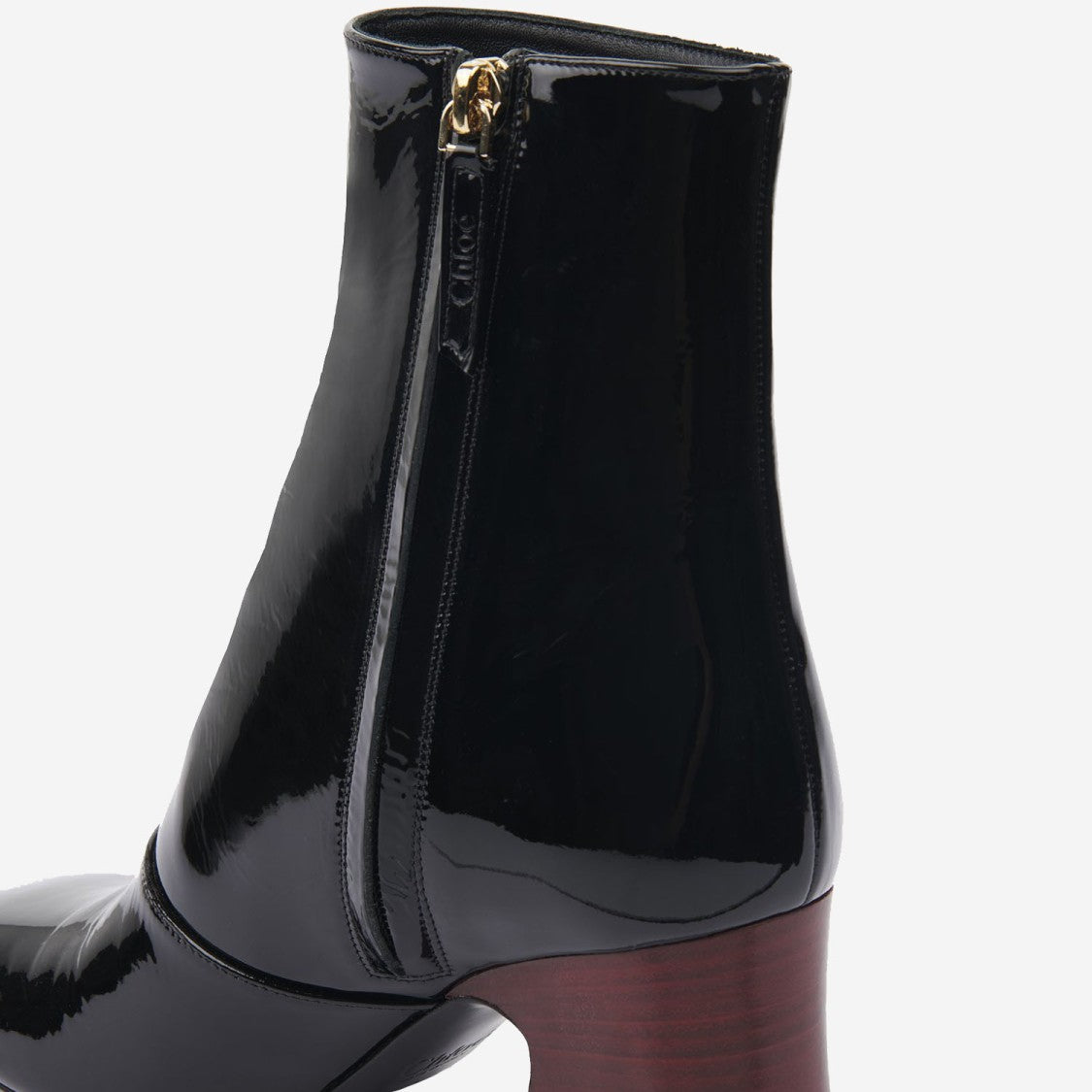 Chloé Janis Ankle Boots With Glossy Calfskin