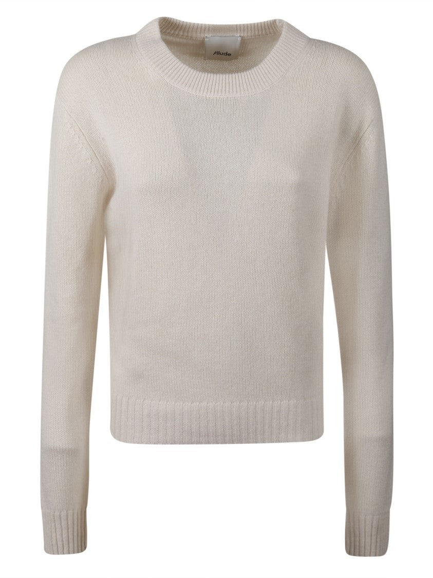 Allude Slightly Cropped Cashmere Sweater