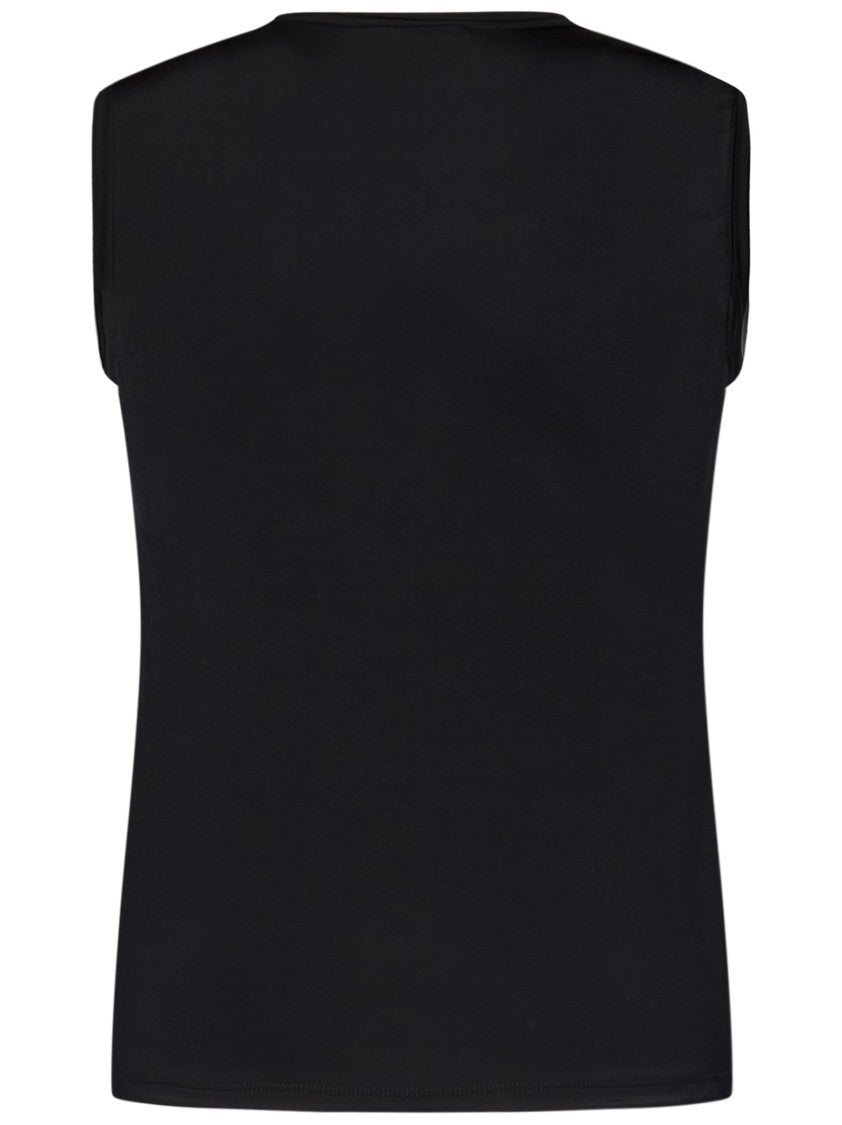 Alexander Mcqueen Stretch Jersey Top With Devoré Logo