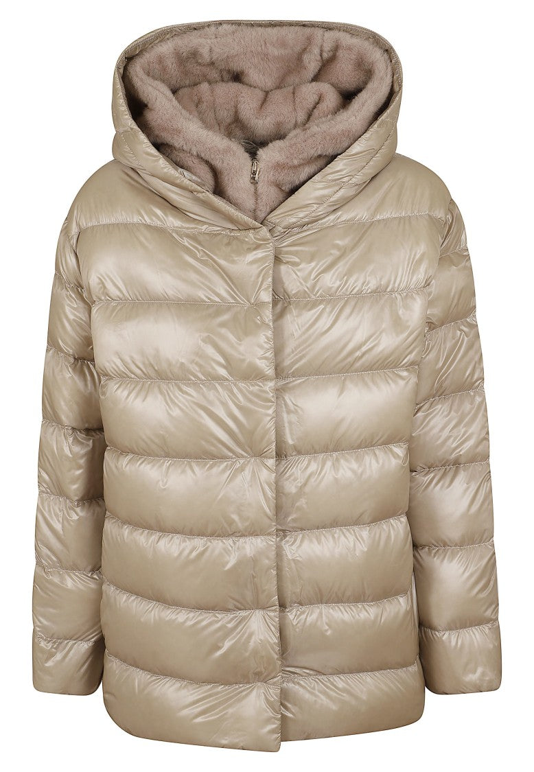 Herno Ultralight Padded Down Jacket With Faux Fur Hood