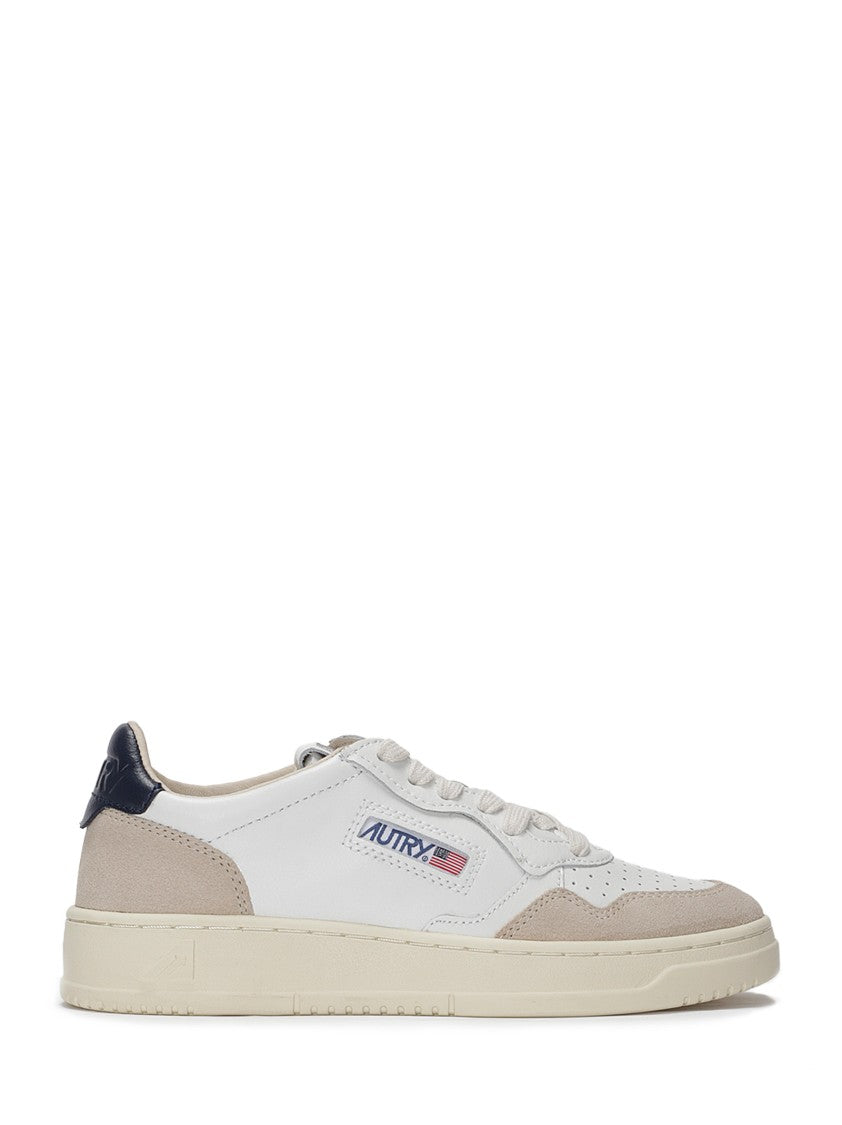 Autry Perforated Leather And Suede Sneakers