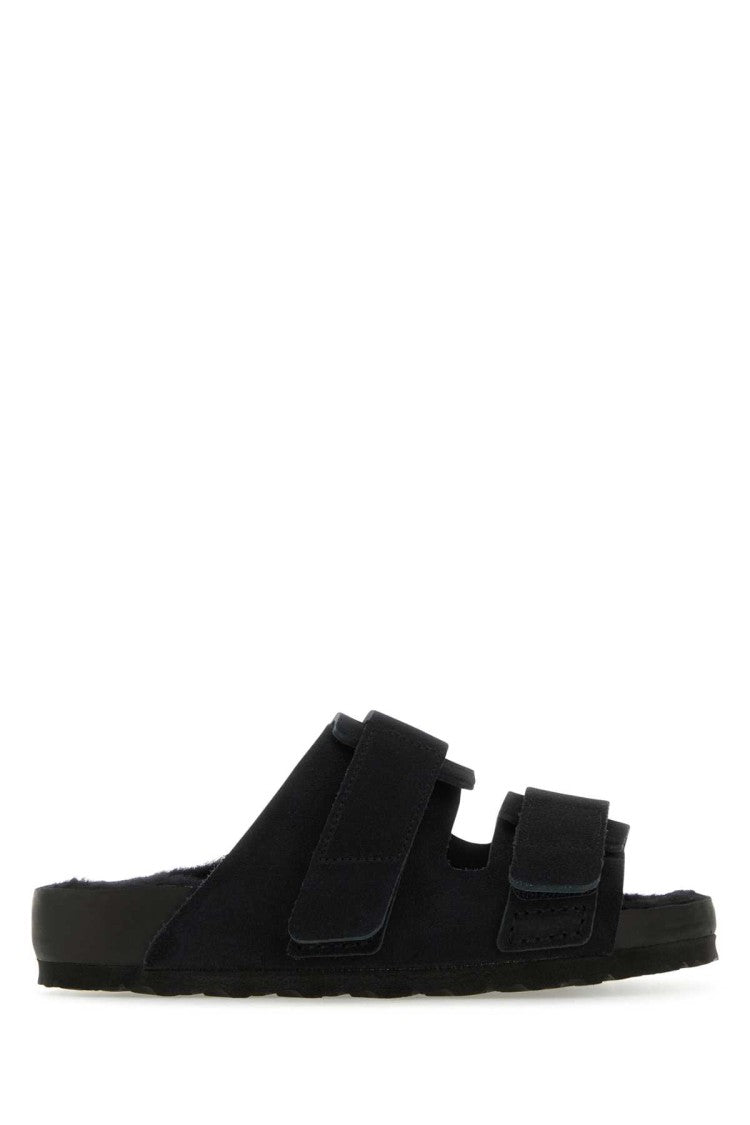 Birkenstock Black Suede Uji Slippers