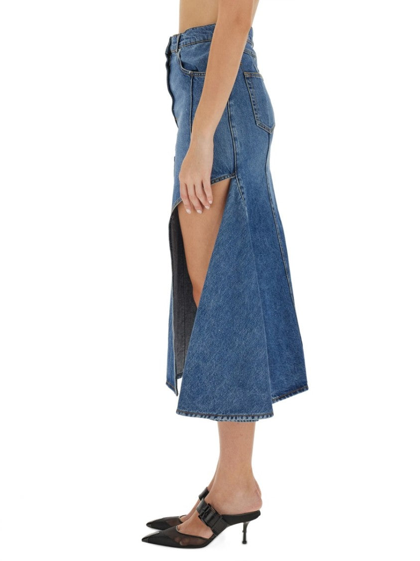 Alexander Mcqueen Pencil Skirt With Cut-Out