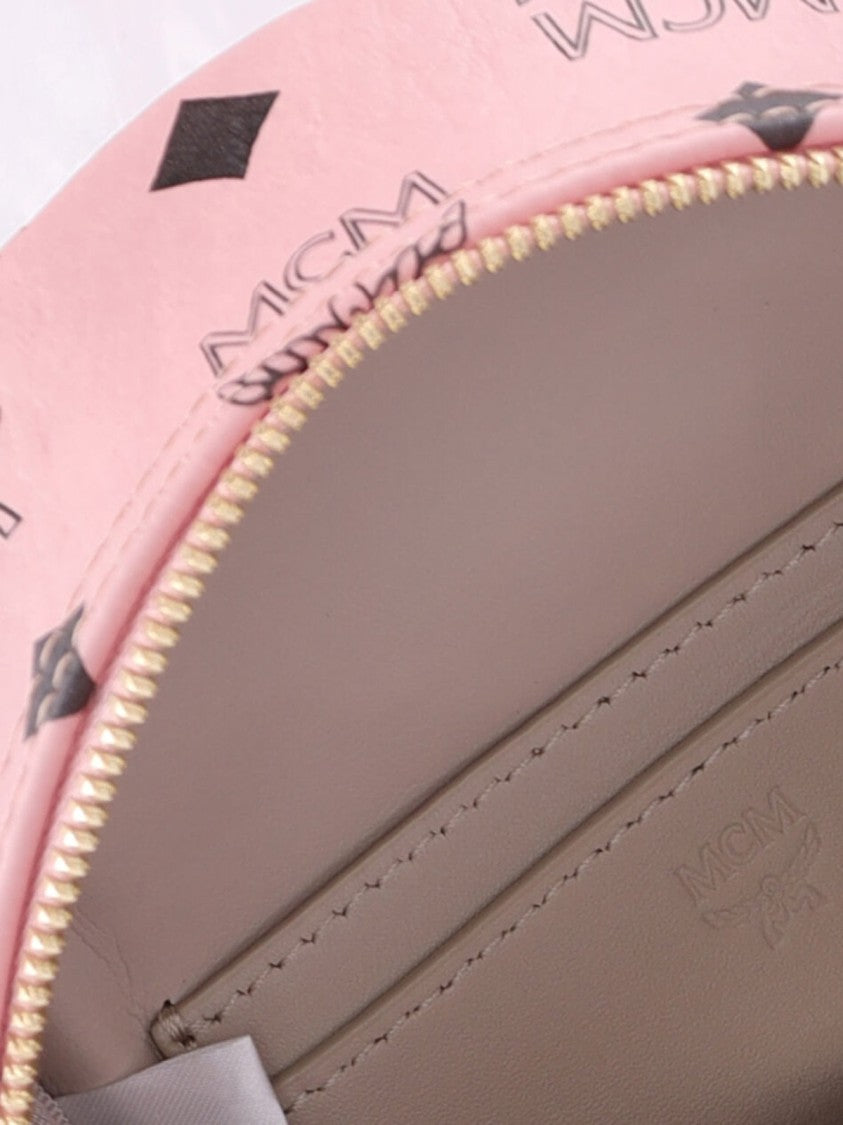 Mcm Pink Stark Visetos Monogram Backpack