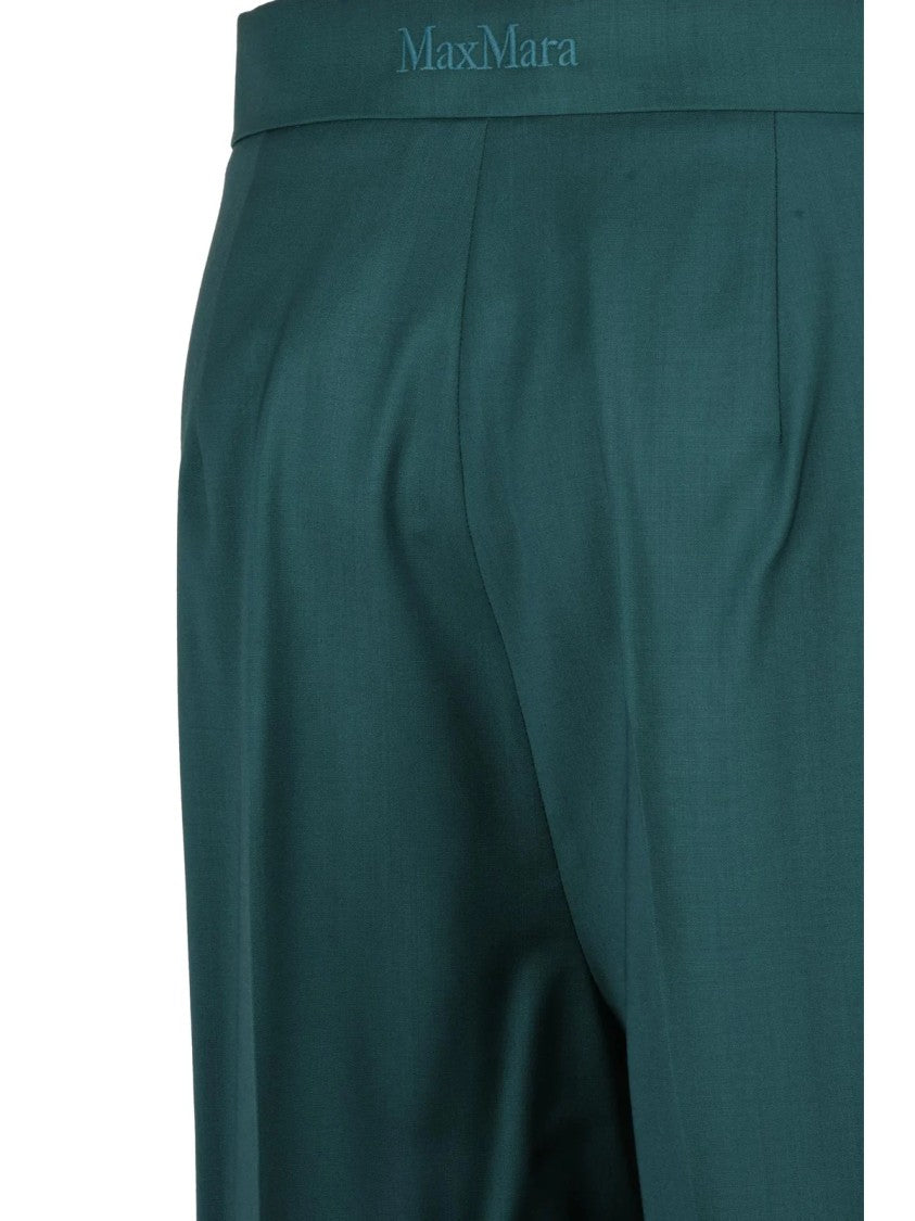 Max Mara Tailored Wide-Leg Trousers In 100% Virgin Wool