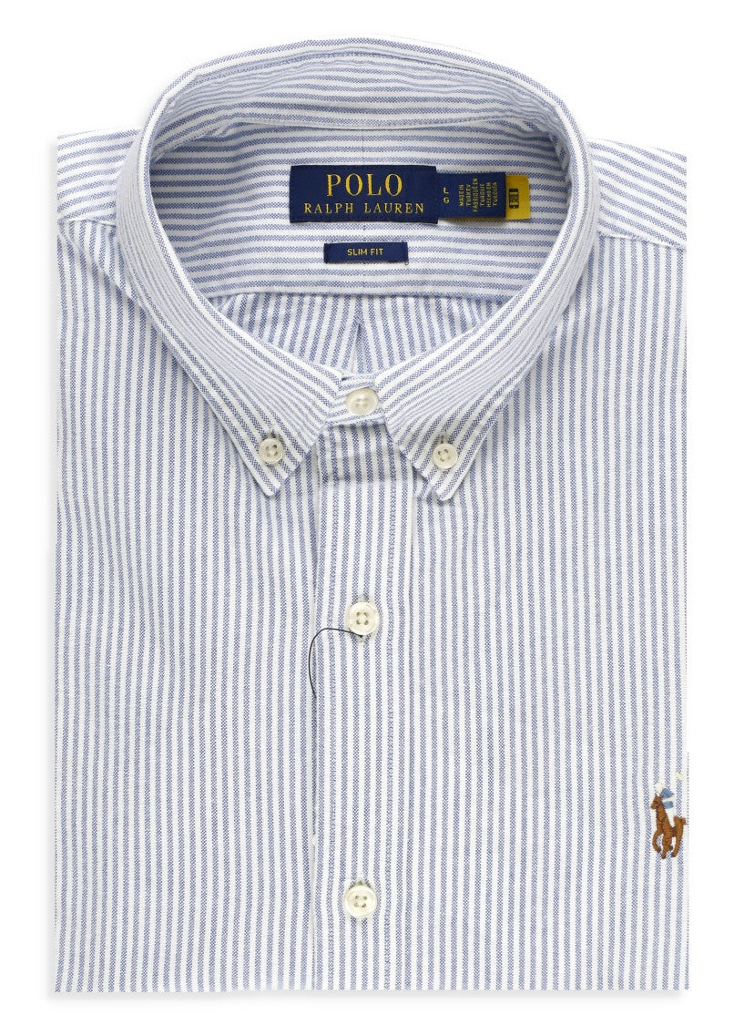 Polo Ralph Lauren Striped Cotton Button-Down Shirt With Pony Logo