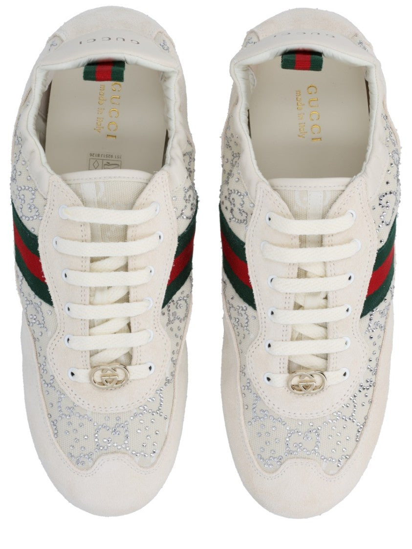 Gucci Shift Webbing Calfskin Sneakers