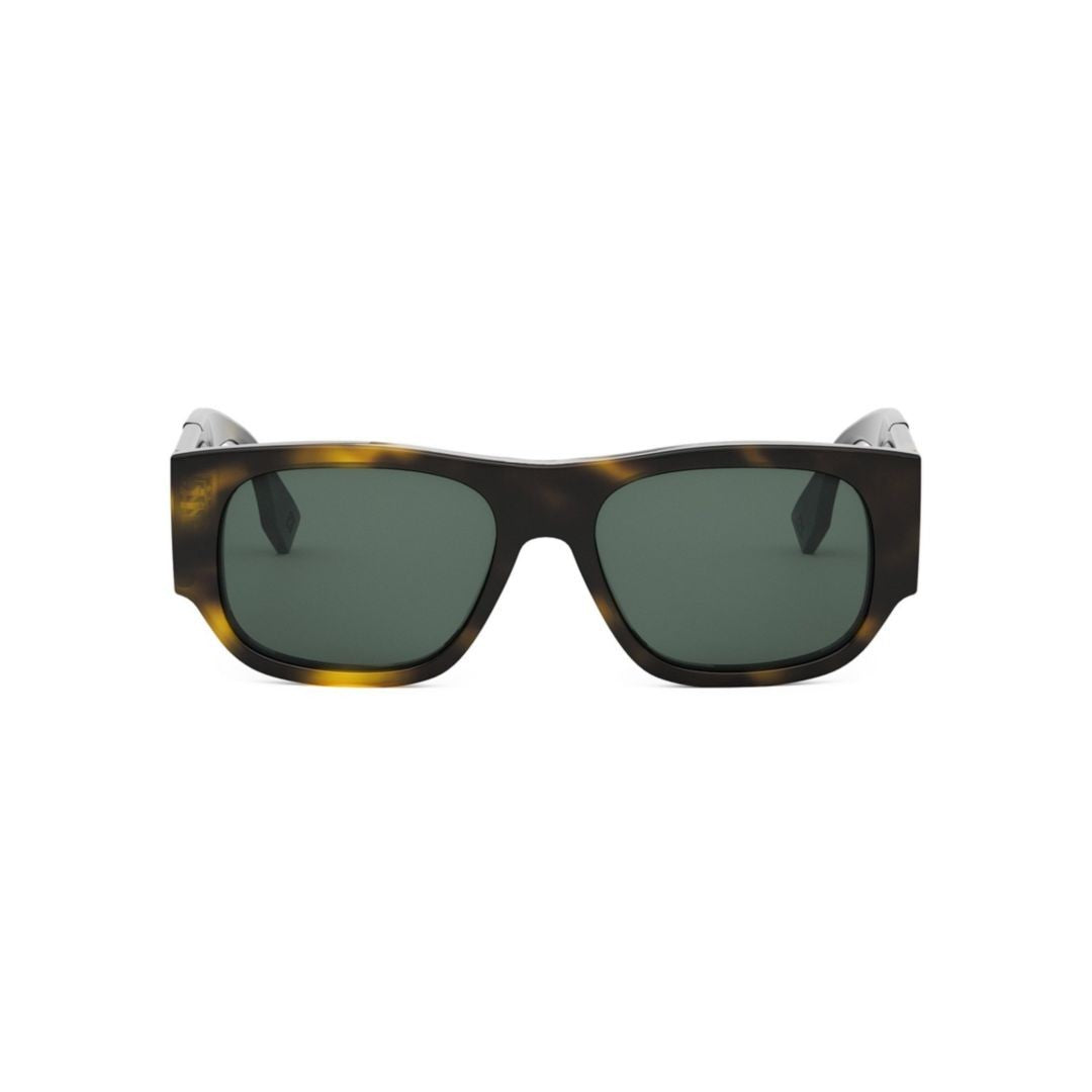 Fendi Fe40156i Rectangular Tortoiseshell Sunglasses