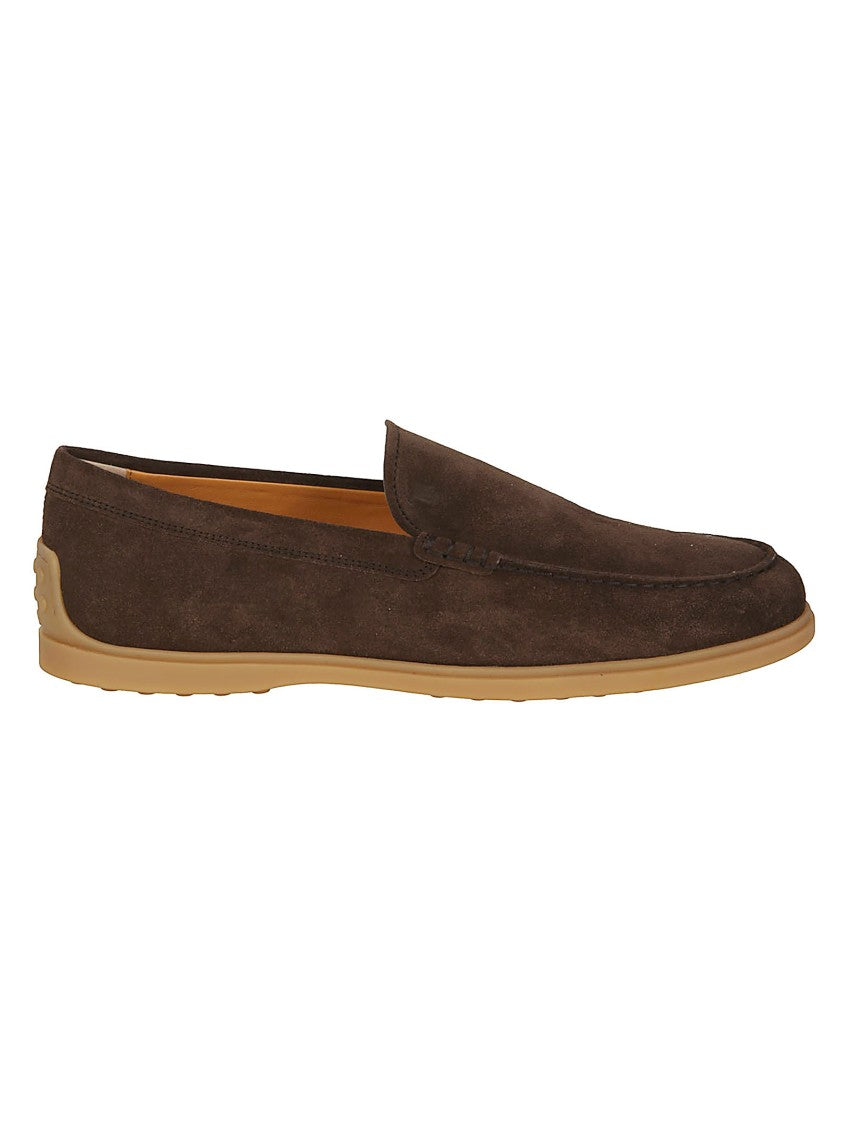 Tod's Brown Pantofola 78L Calf Leather Loafers