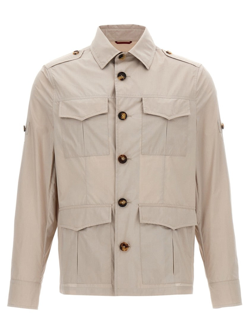 Brunello Cucinelli Saharan Jacket With Classic Shirt Collar