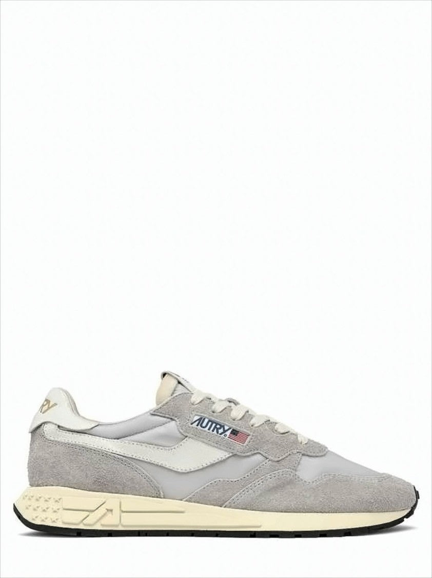 Autry Low-Top Grey Suede And Nylon Sneakers