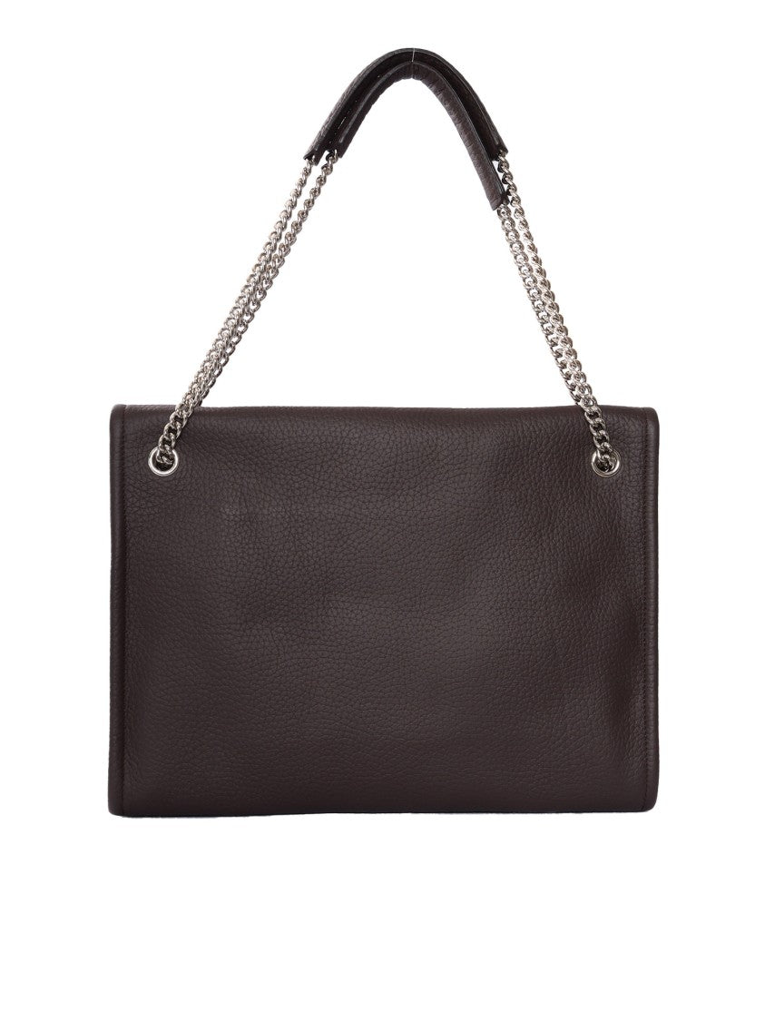 Claudio Orciani Midi Sveva Venus Soft Textured Leather Shoulder Bag