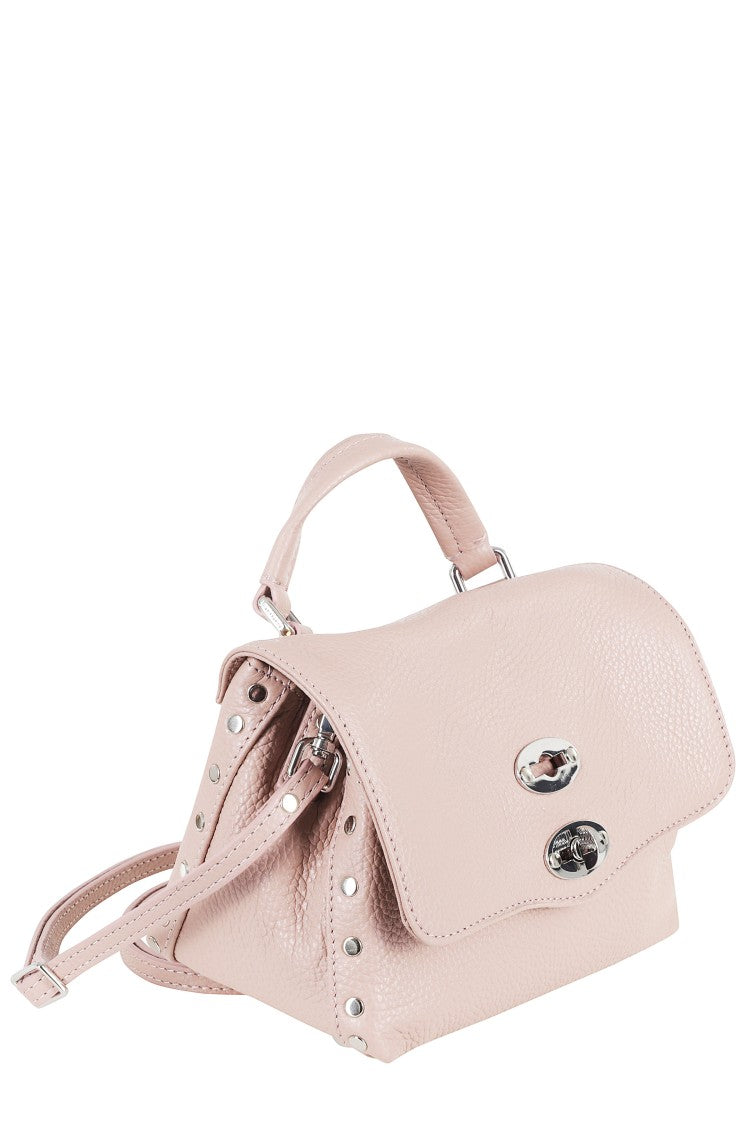 Zanellato Structured Textured Leather Shoulder Bag With Removable Strap