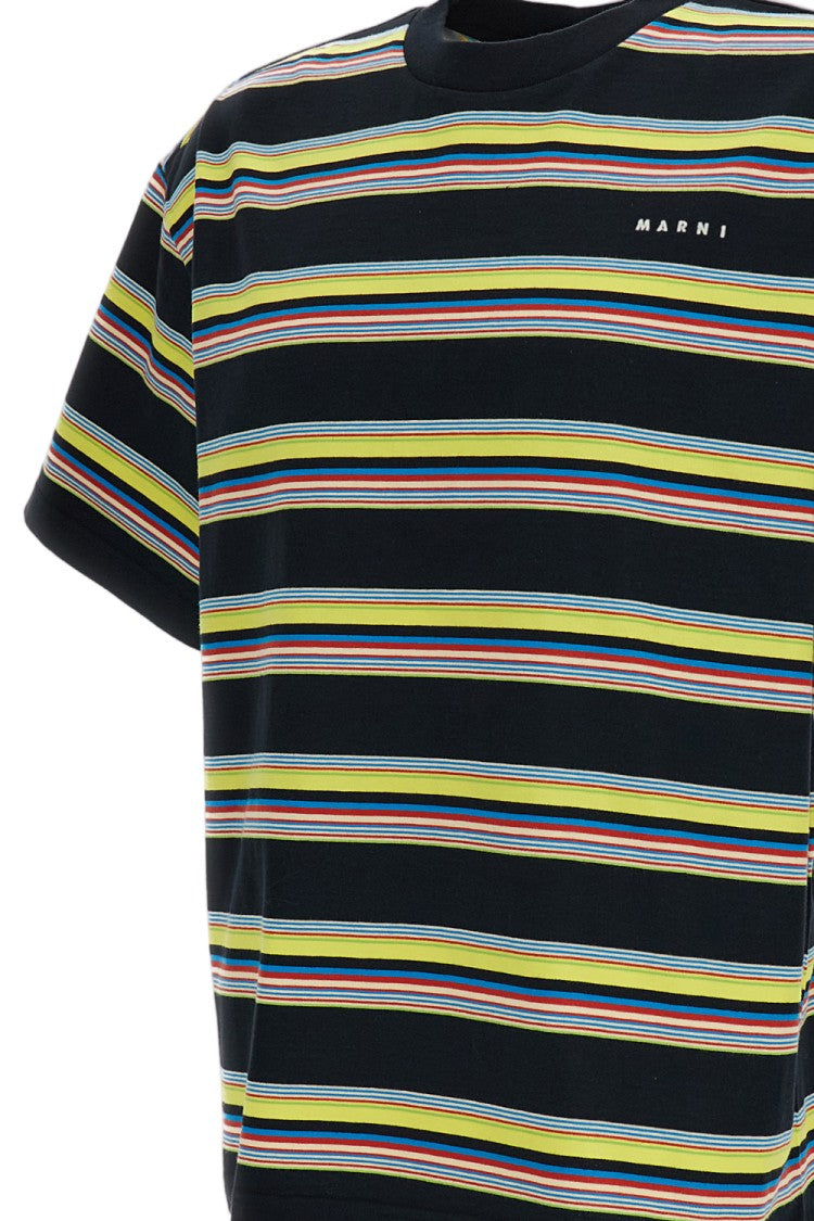 Marni Multicolor Striped Cotton T-Shirt