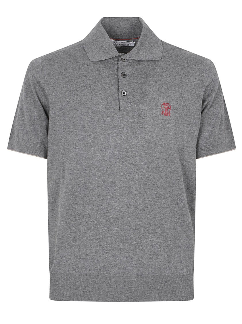 Brunello Cucinelli Short-Sleeved Cotton Polo Shirt