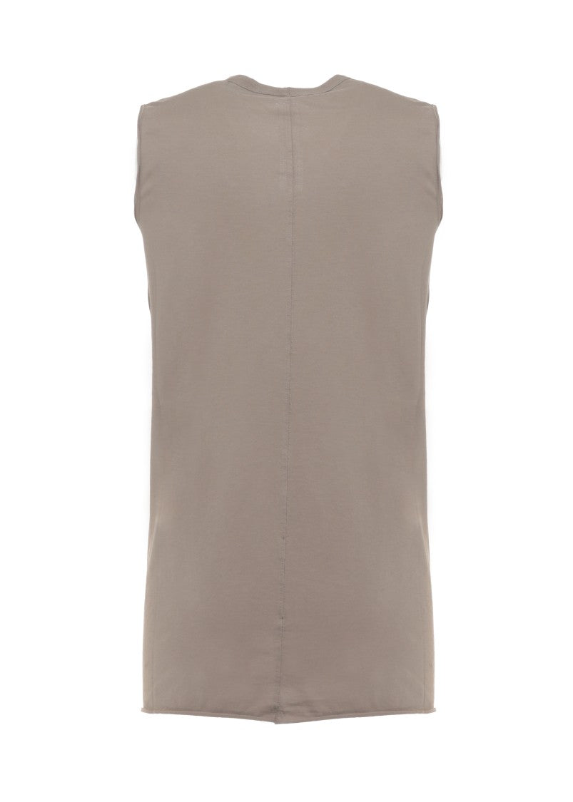 Rick Owens Grey Minimalist Sleeveless Cotton Tank Top
